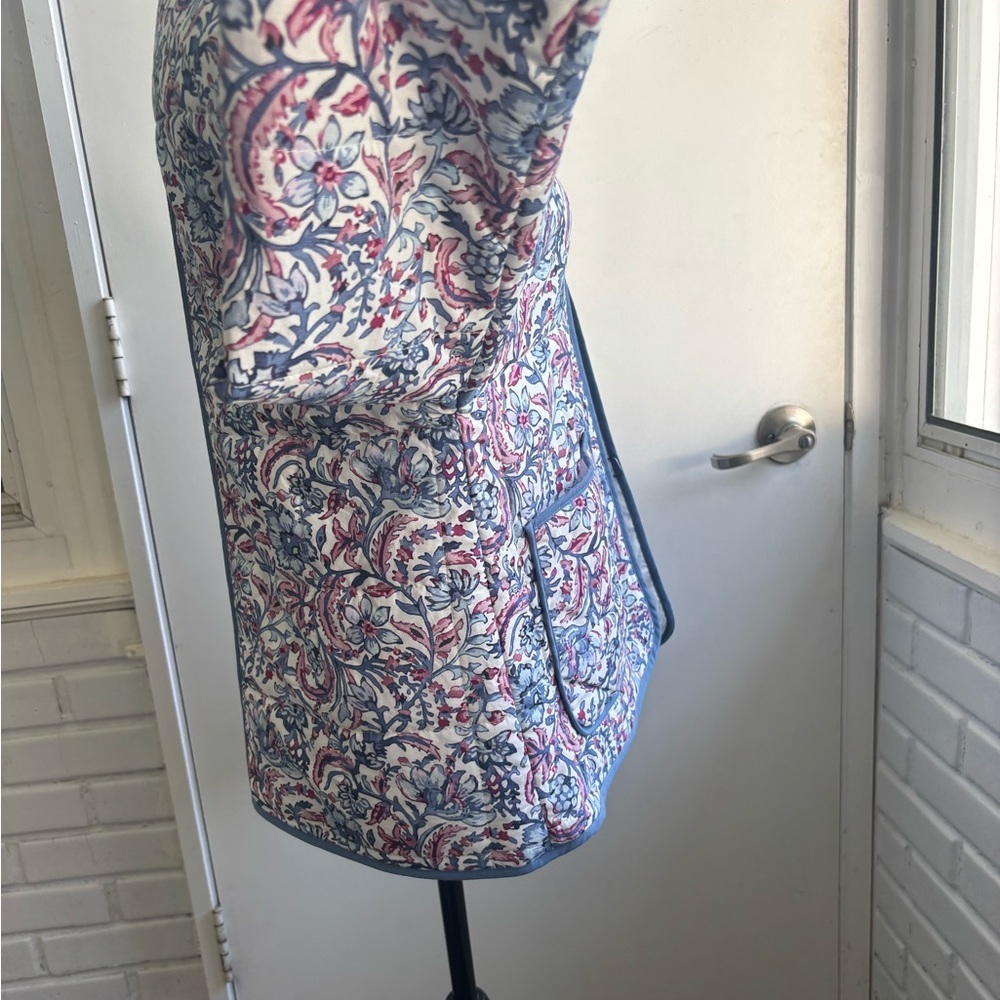 7 For All Man Kind Quilted Floral Boxy Jacket small boho cottagecore‎ layered - Picture 5 of 10
